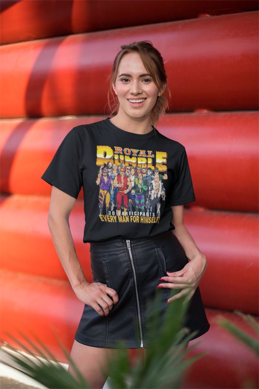 Load image into Gallery viewer, 1992 Royal Rumble Participants Hogan Macho Flair T-shirt by EWS | Extreme Wrestling Shirts