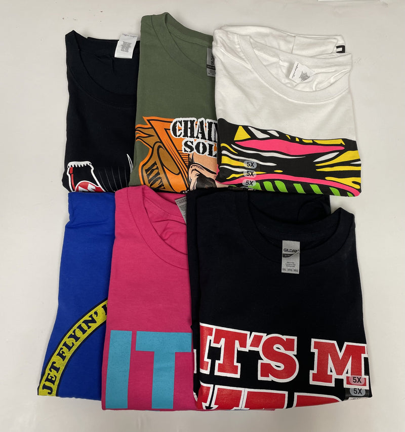 Load image into Gallery viewer, 6 Men Size 5XL WWE T-shirts | Cena Orton Undertaker The Rock Lot 2 5XL by EWS | Extreme Wrestling Shirts