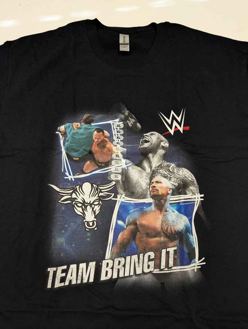 Load image into Gallery viewer, 8 Men Size X-Large WWE T-shirts | Cena Orton Undertaker The Rock Lot 2 XL by EWS | Extreme Wrestling Shirts