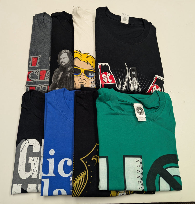 Load image into Gallery viewer, 8 Men Size XXL WWE T-shirts | Cena Orton Undertaker The Rock Lot 2 XXL by EWS | Extreme Wrestling Shirts