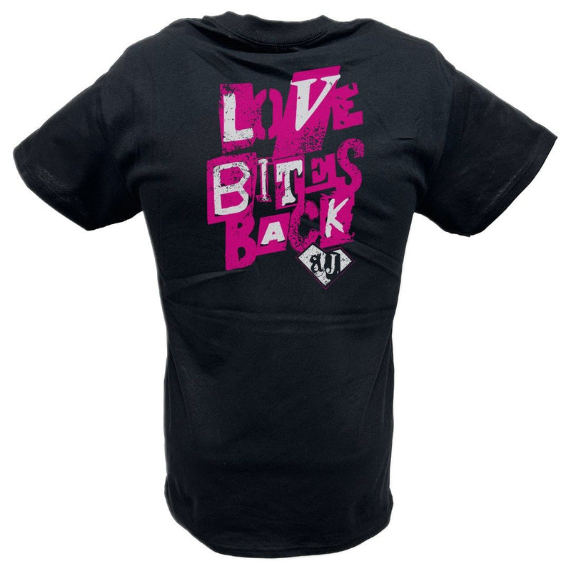 Load image into Gallery viewer, AJ Lee Love Bites Back Spider Web T-shirt by Extreme Wrestling Shirts | Extreme Wrestling Shirts
