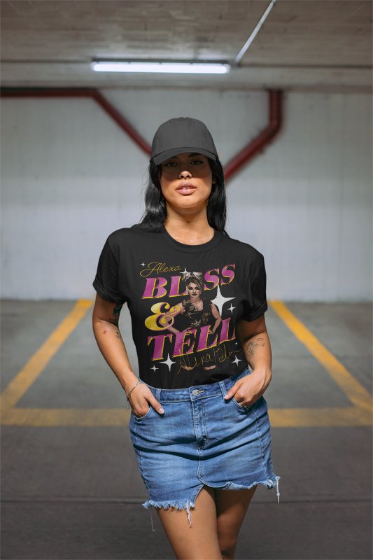 Load image into Gallery viewer, Alexa Bliss and Tell Black T-shirt by EWS | Extreme Wrestling Shirts