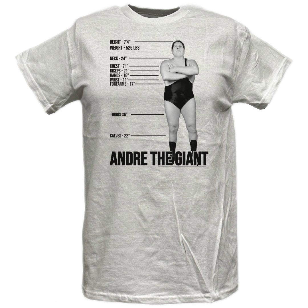 ANDRÉ グラフィックオーバーサイズTシャツ Andre the Giant Mens T-shirt Tale of the Tape – Extreme Wrestling