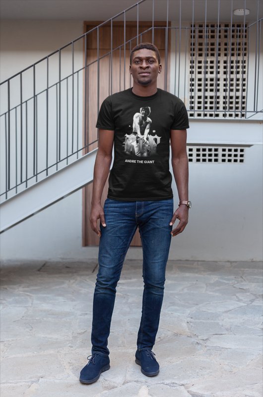 Load image into Gallery viewer, Andre the Giant RIP Lightweight Black T-shirt New Sports Mem, Cards & Fan Shop > Fan Apparel & Souvenirs > Wrestling by EWS | Extreme Wrestling Shirts