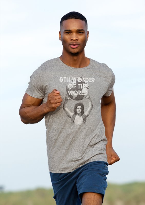 Load image into Gallery viewer, Andre the Giant Whole World In His Hands Mens Gray T-shirt Sports Mem, Cards & Fan Shop > Fan Apparel & Souvenirs > Wrestling by EWS | Extreme Wrestling Shirts