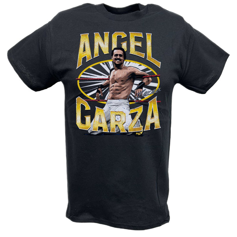 Load image into Gallery viewer, Angel Garza Ropes Black T-shirt by EWS | Extreme Wrestling Shirts