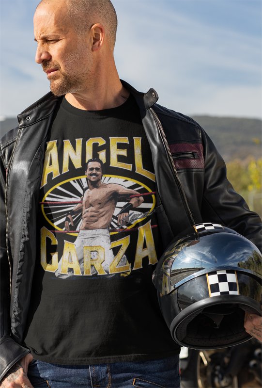 Load image into Gallery viewer, Angel Garza Ropes Black T-shirt by EWS | Extreme Wrestling Shirts