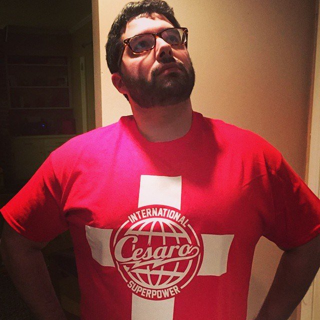 Load image into Gallery viewer, Antonio Cesaro International Superpower Mens Red T-shirt Sports Mem, Cards & Fan Shop > Fan Apparel & Souvenirs > Wrestling by Hybrid Tees | Extreme Wrestling Shirts