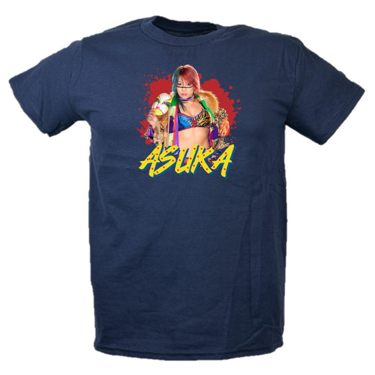 Asuka Painted Warrior Royal Blue Boys Kids Youth T-shirt by EWS | Extreme Wrestling Shirts