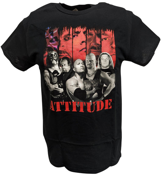 Attitude Era Stone Cold Rock Black T-shirt by WWE | Extreme Wrestling Shirts