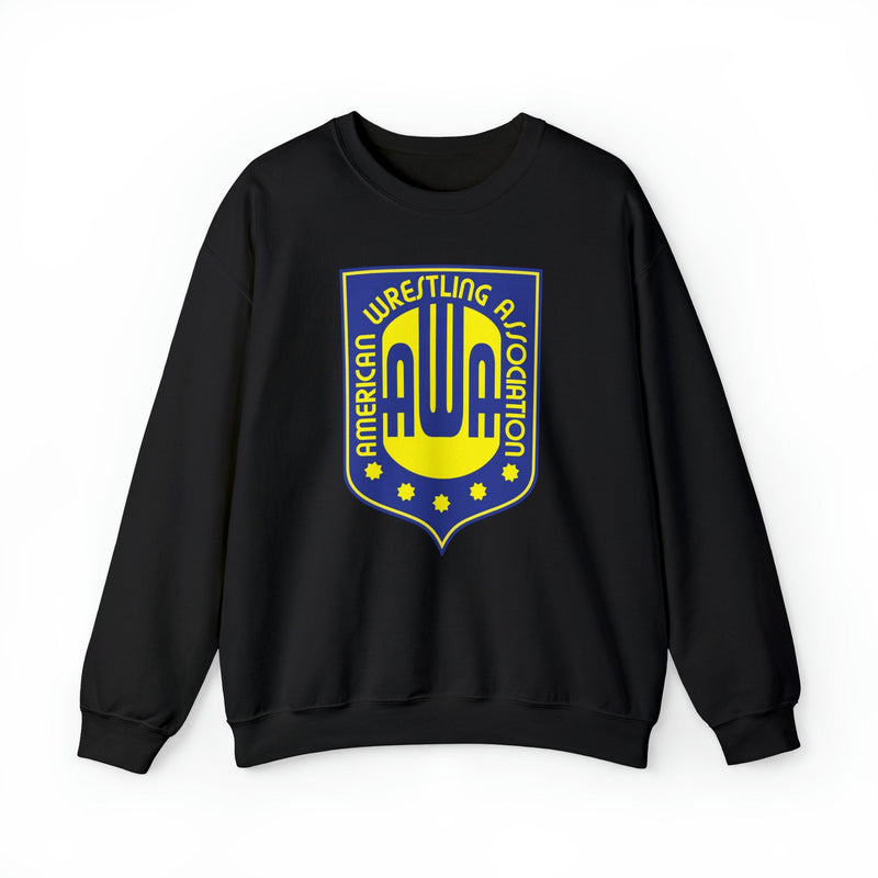 Load image into Gallery viewer, AWA American Wrestling Alliance Logo Mens Black Sweater Sweatshirt by WWE | Extreme Wrestling Shirts