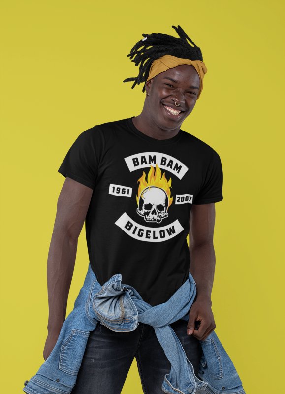 Load image into Gallery viewer, Bam Bam Bigelow 1961-2007 Tribute T-shirt by EWS | Extreme Wrestling Shirts