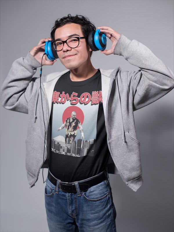 Load image into Gallery viewer, Bam Bam Bigelow Tokyo Japanese T-shirt by EWS | Extreme Wrestling Shirts