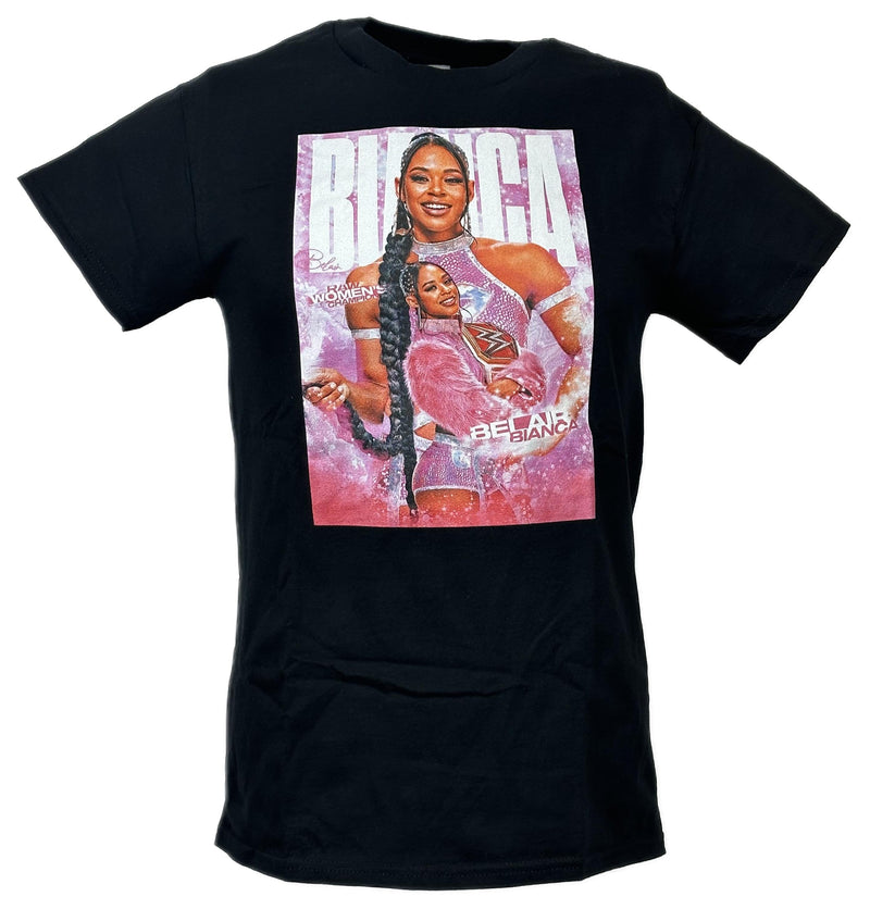 Load image into Gallery viewer, Bianca Belair Poster Print Black T-shirt by EWS | Extreme Wrestling Shirts