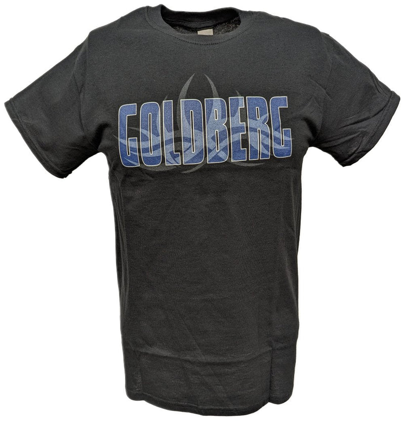 Load image into Gallery viewer, Bill Goldberg Blue Logo Men's Black T-shirt WCW by WWE | Extreme Wrestling Shirts