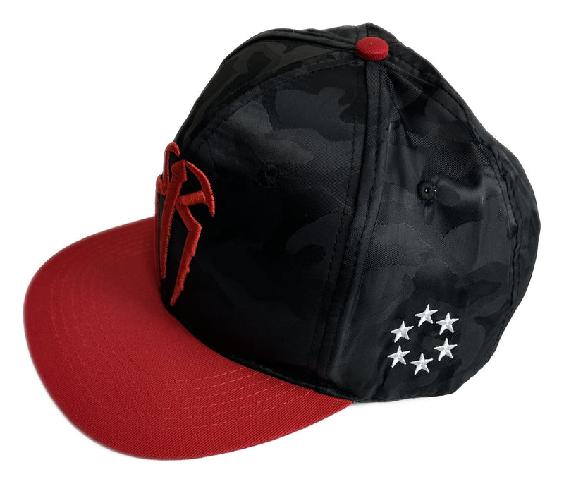 Load image into Gallery viewer, Black and Red Roman Reigns G.O.D. Mode Men's Adjustable Hat by WWE | Extreme Wrestling Shirts