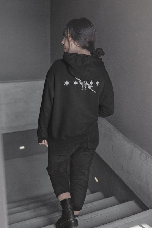 Load image into Gallery viewer, Black CM Punk Uprising Lightning Bolt Zipper Hoody by EWS | Extreme Wrestling Shirts