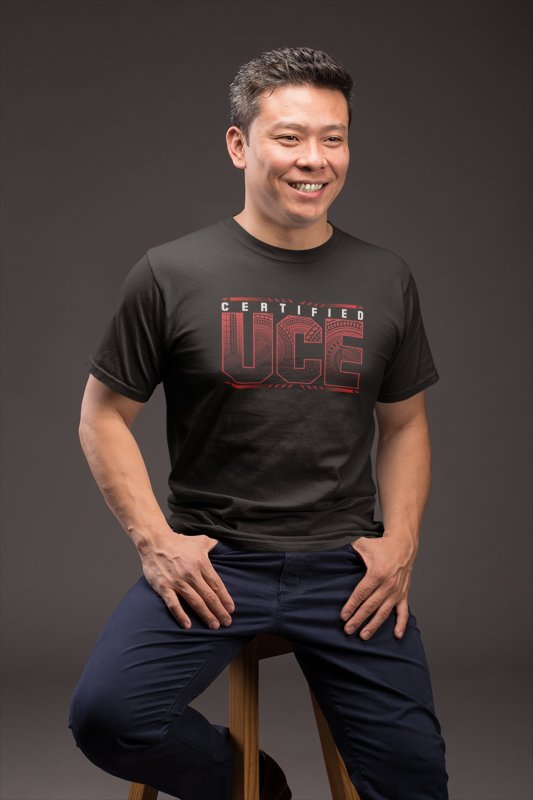 Load image into Gallery viewer, Bloodline Certified UCE Roman Reigns Mens Black T-shirt by EWS | Extreme Wrestling Shirts