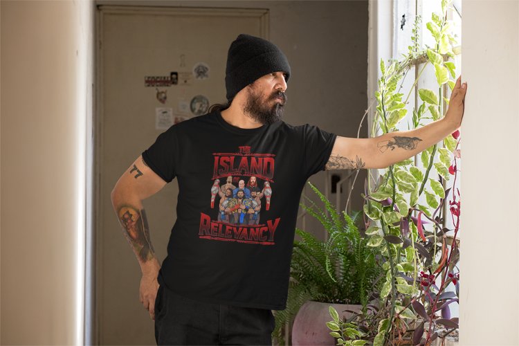 Load image into Gallery viewer, Bloodline Roman Reigns Paul Heyman Island of Relevancy T-shirt by EWS | Extreme Wrestling Shirts