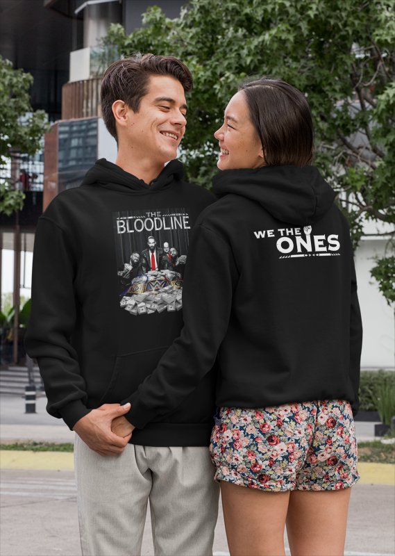 Load image into Gallery viewer, Bloodline Roman Reigns Usos Black Hoody Sweatshirt by EWS | Extreme Wrestling Shirts