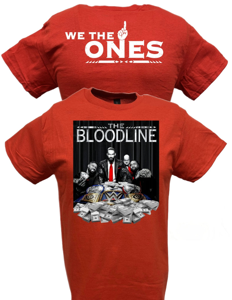 Load image into Gallery viewer, Bloodline Roman Reigns Usos Red T-shirt by EWS | Extreme Wrestling Shirts