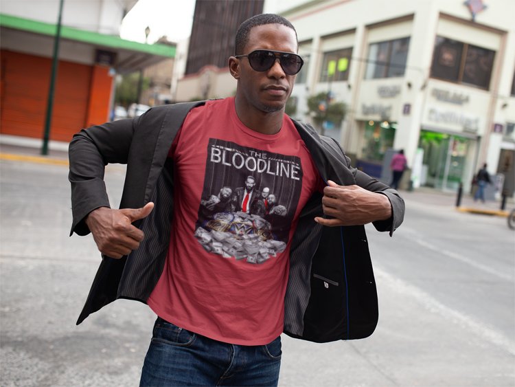 Load image into Gallery viewer, Bloodline Roman Reigns Usos Red T-shirt by EWS | Extreme Wrestling Shirts