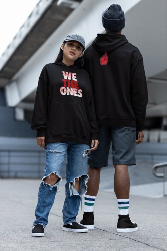 Load image into Gallery viewer, Bloodline We The Ones Roman Reigns Black Hoody Sweatshirt by EWS | Extreme Wrestling Shirts