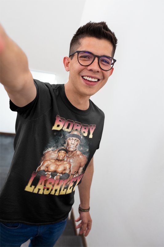 Load image into Gallery viewer, Bobby Lashley Black Headband Mens T-shirt by WWE | Extreme Wrestling Shirts