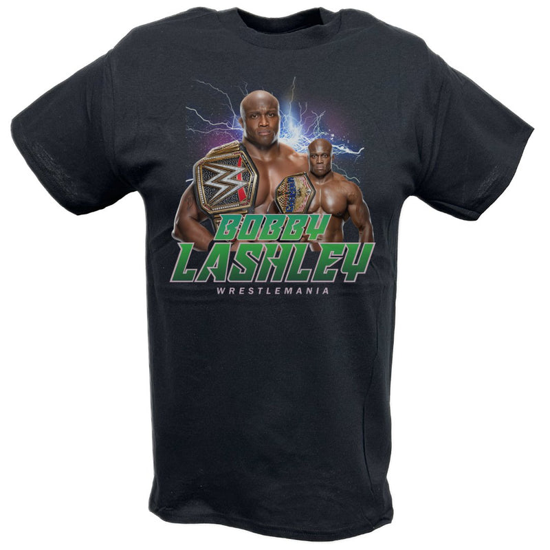 Load image into Gallery viewer, Bobby Lashley WWE Belt Black T-shirt by EWS | Extreme Wrestling Shirts