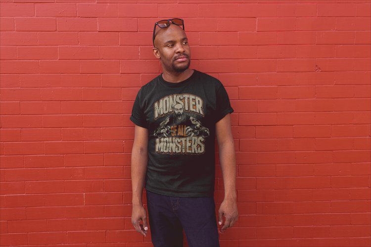 Load image into Gallery viewer, Braun Strowman Monster of All Monsters Black T-shirt by EWS | Extreme Wrestling Shirts