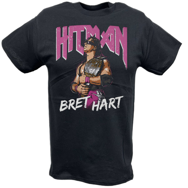 Load image into Gallery viewer, Bret Hart Hitman Champ T-shirt by EWS | Extreme Wrestling Shirts