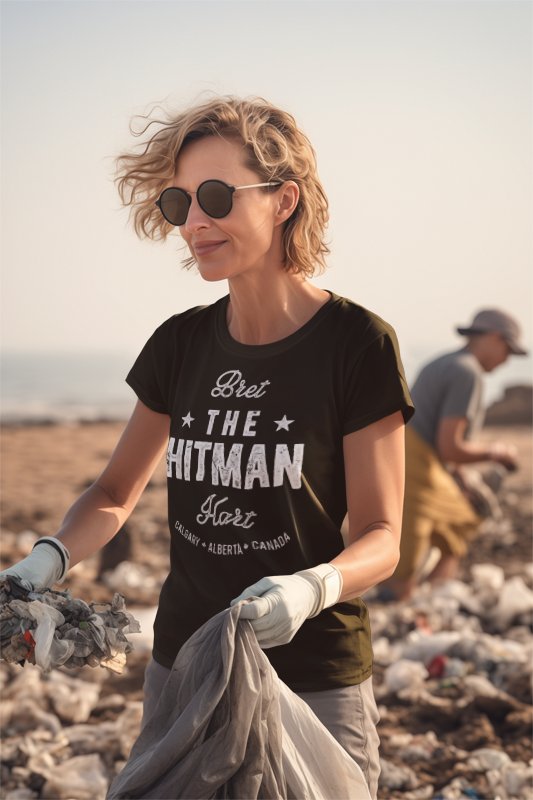 Load image into Gallery viewer, Bret Hart The Hitman Hart Alberta Canada T-shirt by EWS | Extreme Wrestling Shirts