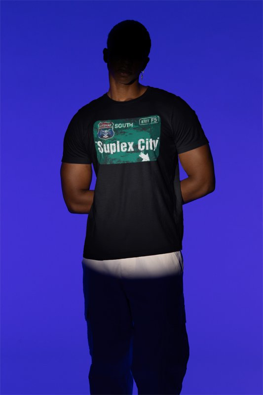 Brock Lesnar Suplex City Mens T-shirt Sports Mem, Cards & Fan Shop > Fan Apparel & Souvenirs > Wrestling by Hybrid Tees | Extreme Wrestling Shirts