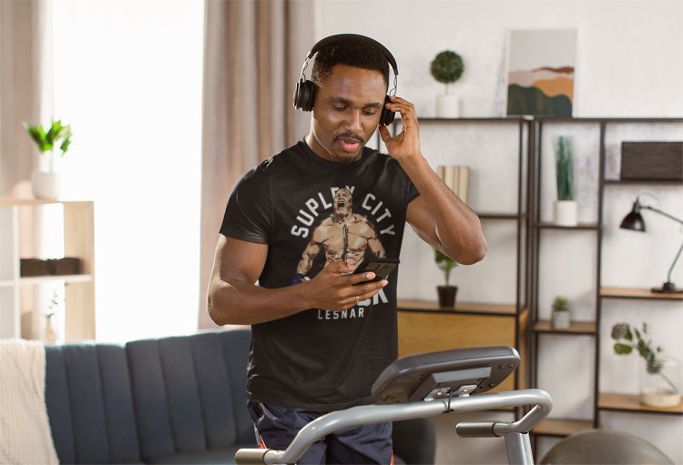 Load image into Gallery viewer, Brock Lesnar Suplex City Scream Logo Black T-shirt by EWS | Extreme Wrestling Shirts