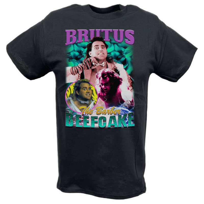 Load image into Gallery viewer, Brutus the Barber Beefcake Collage T-shirt by EWS | Extreme Wrestling Shirts