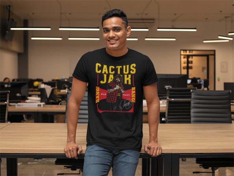 Load image into Gallery viewer, Cactus Jack Bang Bang Signature T-shirt by EWS | Extreme Wrestling Shirts