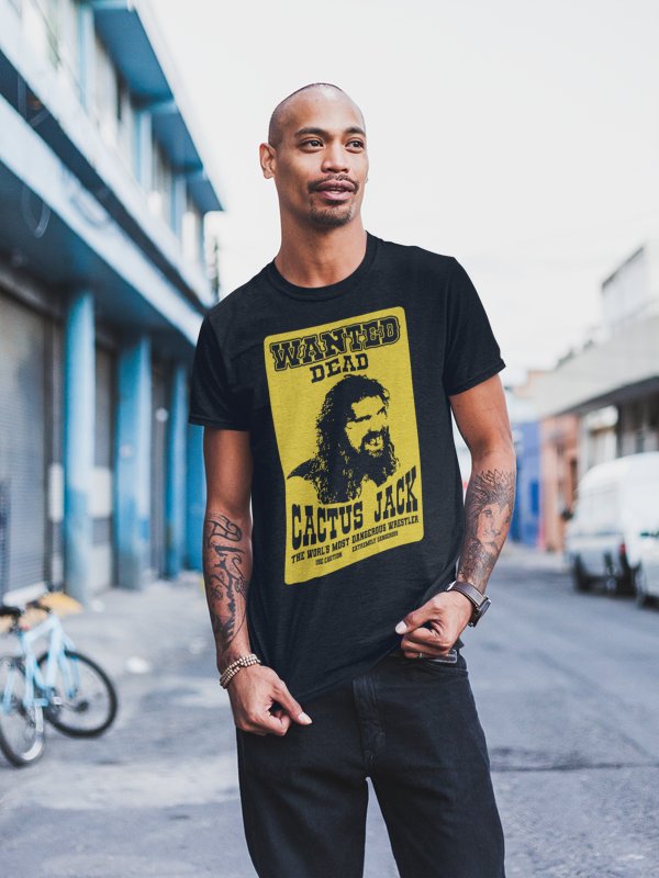 Load image into Gallery viewer, Cactus Jack Wanted Dead Mick Foley Mens T-shirt Sports Mem, Cards & Fan Shop > Fan Apparel & Souvenirs > Wrestling by WWE | Extreme Wrestling Shirts