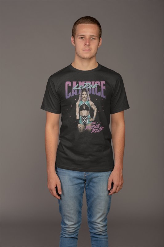 Load image into Gallery viewer, Candice LeRae Poison Pixie Black T-shirt by EWS | Extreme Wrestling Shirts
