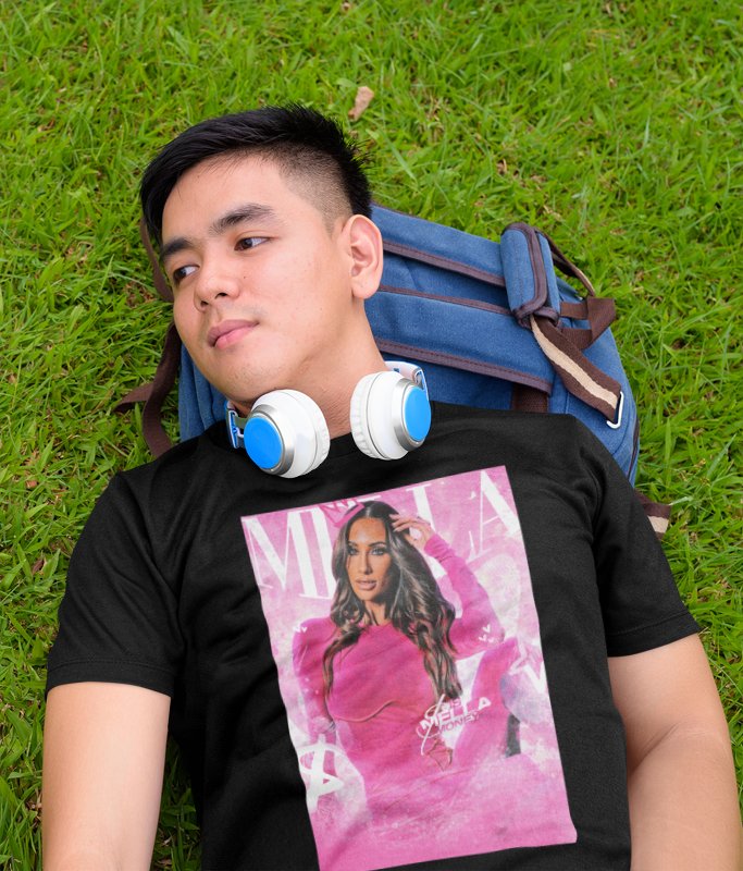 Load image into Gallery viewer, Carmella Mella is Money Poster Print Black T-shirt by EWS | Extreme Wrestling Shirts