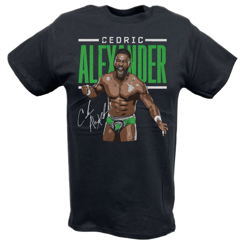Load image into Gallery viewer, Cedric Alexander Scream Signature Black T-shirt by EWS | Extreme Wrestling Shirts
