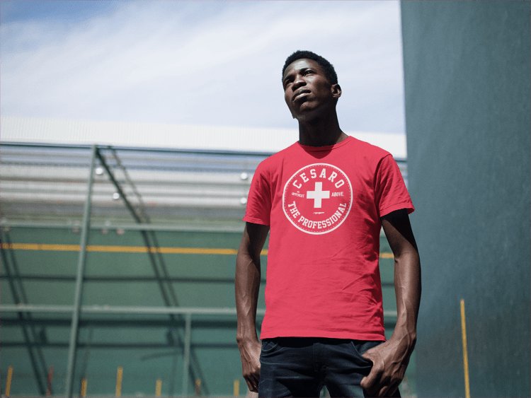 Load image into Gallery viewer, Cesaro King The Professional Mens Red T-shirt by EWS | Extreme Wrestling Shirts