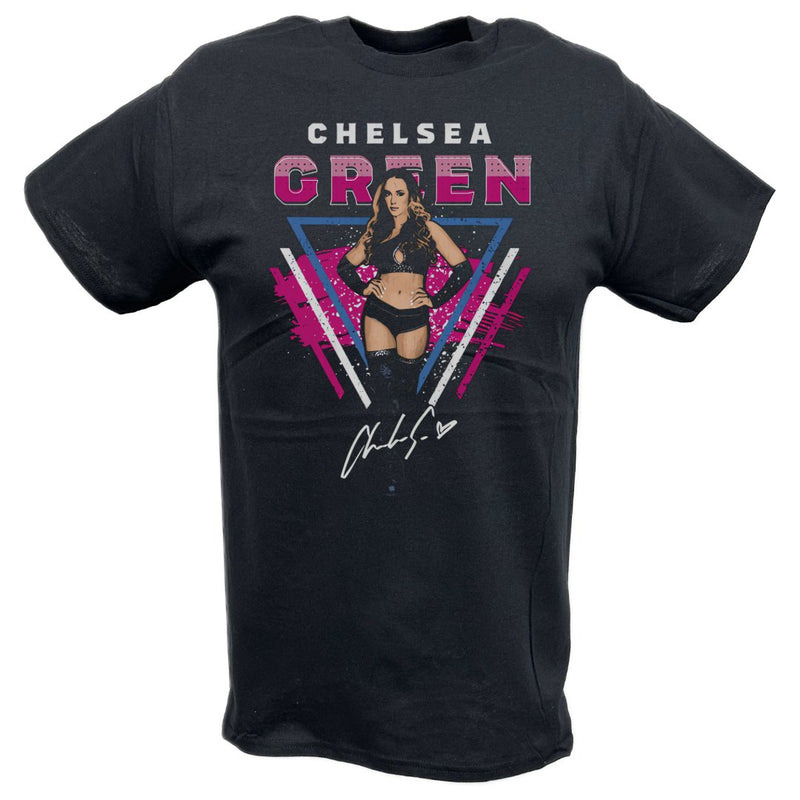 Load image into Gallery viewer, Chelsea Green Pose Black T-shirt by EWS | Extreme Wrestling Shirts