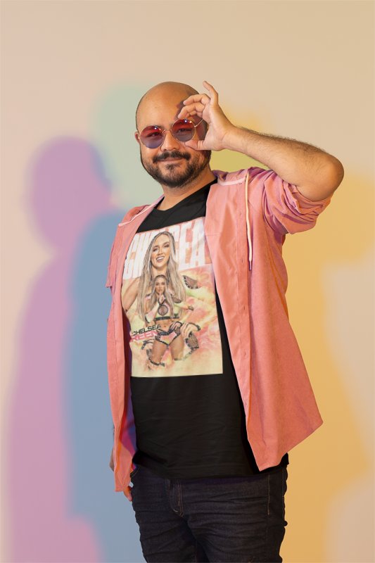 Load image into Gallery viewer, Chelsea Green Poster Print Black T-shirt by EWS | Extreme Wrestling Shirts