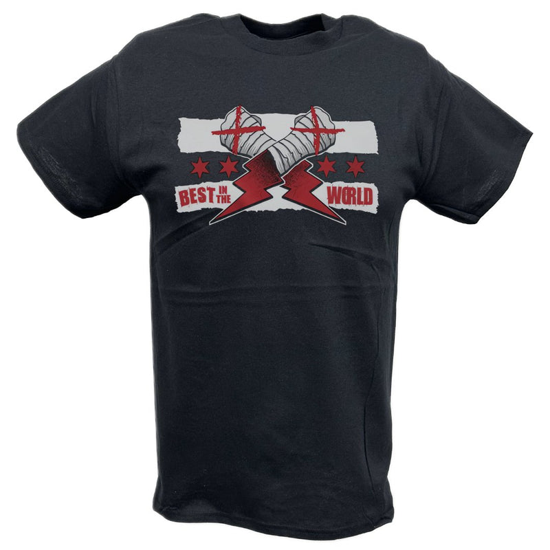 Load image into Gallery viewer, CM Punk Best In The World Returns Black T-shirt by EWS | Extreme Wrestling Shirts