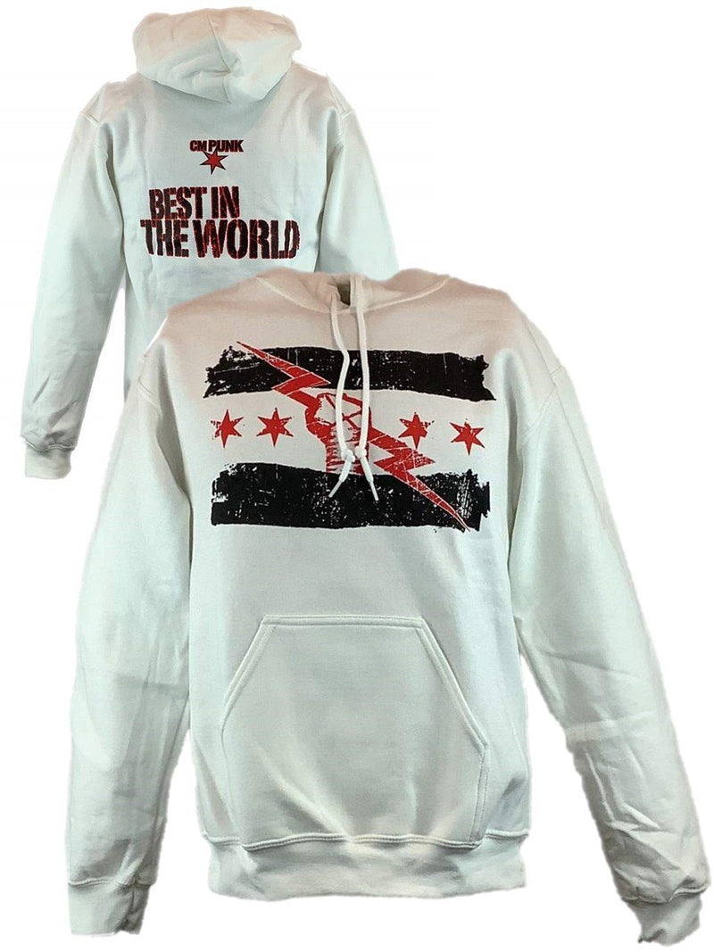 Load image into Gallery viewer, CM Punk Best In The World White Pullover Hoody Sweatshirt New Sports Mem, Cards & Fan Shop > Fan Apparel & Souvenirs > Wrestling by EWS | Extreme Wrestling Shirts
