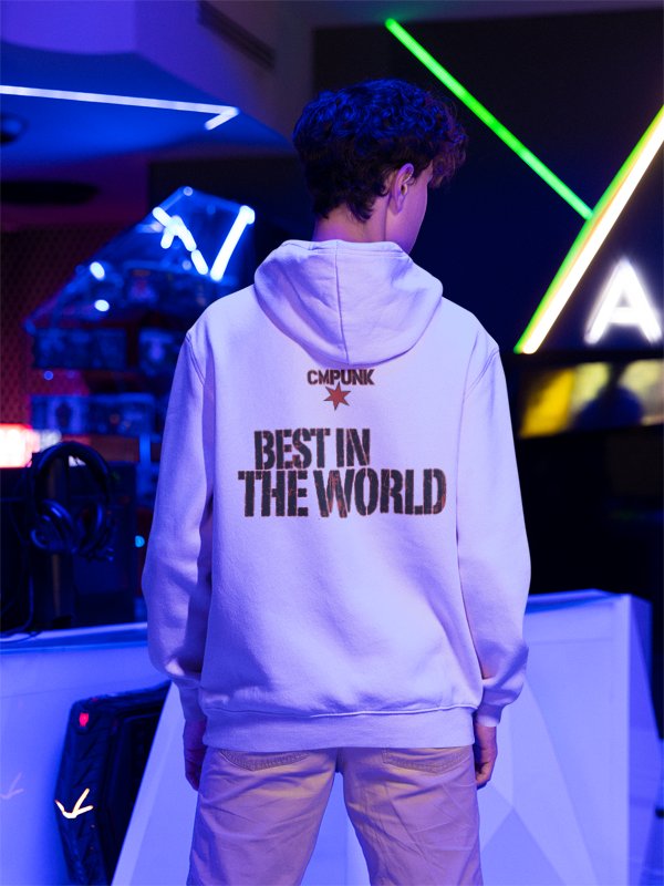 Load image into Gallery viewer, CM Punk Best In The World White Pullover Hoody Sweatshirt New Sports Mem, Cards & Fan Shop > Fan Apparel & Souvenirs > Wrestling by EWS | Extreme Wrestling Shirts