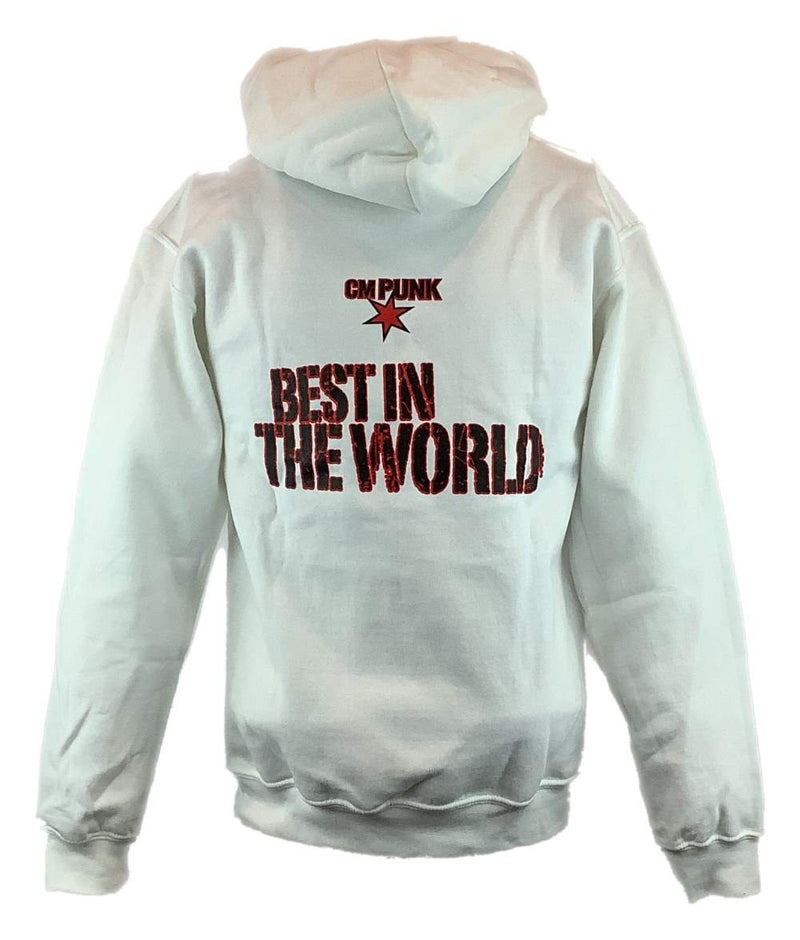 Load image into Gallery viewer, CM Punk Best In The World White Pullover Hoody Sweatshirt New Sports Mem, Cards & Fan Shop > Fan Apparel & Souvenirs > Wrestling by EWS | Extreme Wrestling Shirts