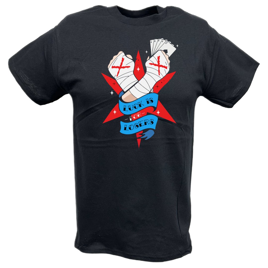 CM Punk Luck is for Losers White Fists T-shirt – Extreme Wrestling