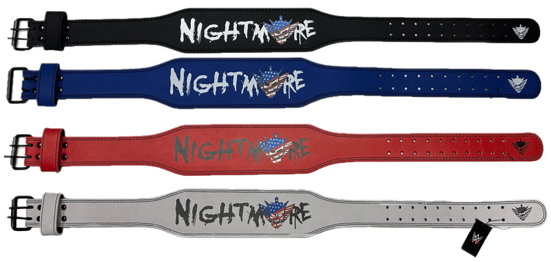 Load image into Gallery viewer, Cody Rhodes American Nightmare Logo Leather Weightlifting Belt by EWS | Extreme Wrestling Shirts