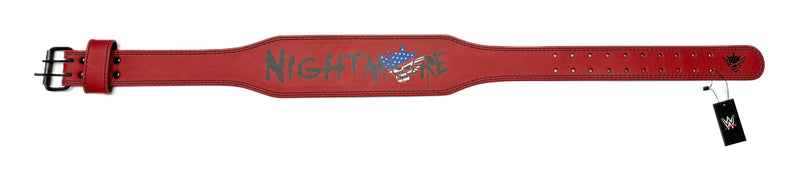 Load image into Gallery viewer, Cody Rhodes American Nightmare Logo Leather Weightlifting Belt by EWS | Extreme Wrestling Shirts